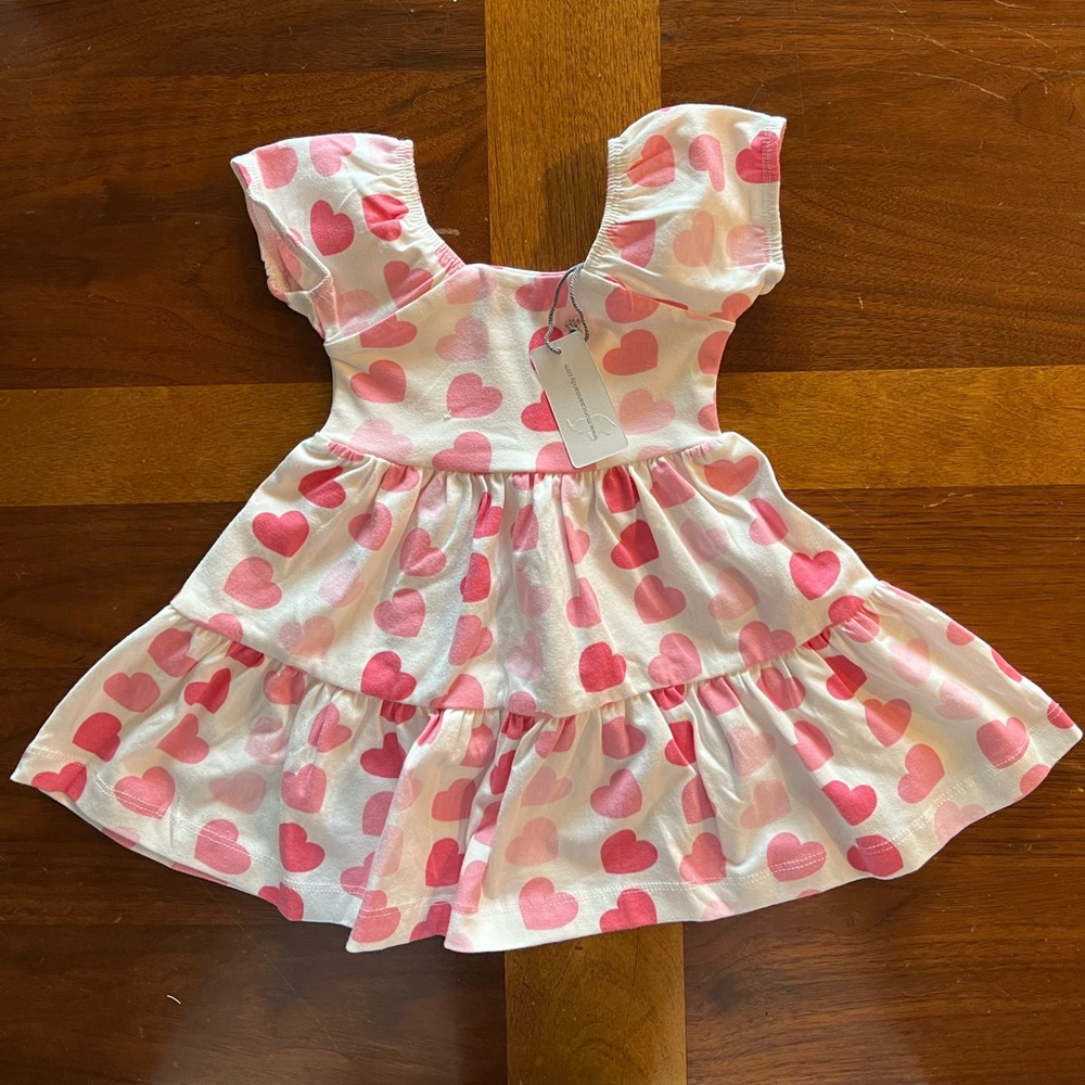 Monica + Andy sleeveless dress heart print